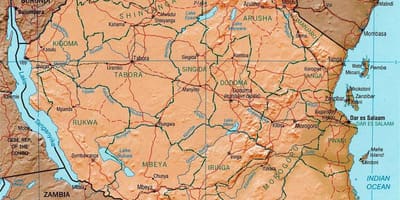 تانزانیا نقشه جغرافیایی