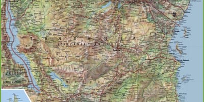 نقشه دقیق تانزانیا