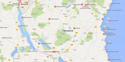 نقشه از فرودگاه تانزانیا 