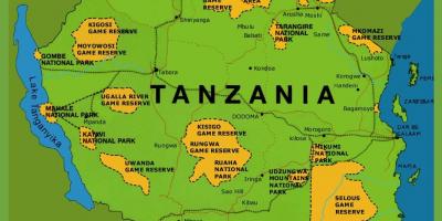 تانزانیا اداری نقشه